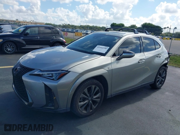 2022 Lexus UX 200 F Sport z VIN JTHE3JBH9N2048306, wystawiony jako IAAI lot #42516590 z przebiegiem 73 139 mil mil oraz . Historia ofert i sprzedaży dostępna na DreamBid. Obrazek 2.