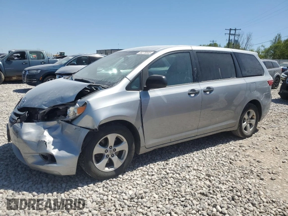 2015 Toyota Sienna L with VIN 5TDZK3DC3FS641656, listed as a Copart auction lot 56275585 with 136,382 mi miles and Clean Title. Bid and sale history available at DreamBid. Image 1.