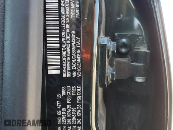 2021 Jeep Renegade Jeepster z VIN ZACNJCAB6MPM34019, wystawiony jako Copart lot #47381335 z przebiegiem 56 987 mil mil oraz Szkoda całkowita • Salvage title. Historia ofert i sprzedaży dostępna na DreamBid. Obrazek 16.