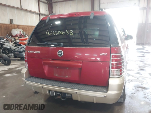 2004 Mercury Mountaineer z VIN 4M2DU86E44UJ22697, wystawiony jako IAAI lot #42428688 z przebiegiem 131 518 mil mil oraz . Historia ofert i sprzedaży dostępna na DreamBid. Obrazek 6.