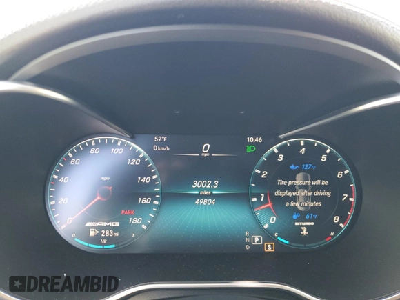 2020 Mercedes-Benz C 43 AMG with VIN 55SWF6EB6LU324144, listed as a Copart auction lot 88303735 with 49,804 mi miles and Salvage Title. Bid and sale history available at carsss.com. Image 9.