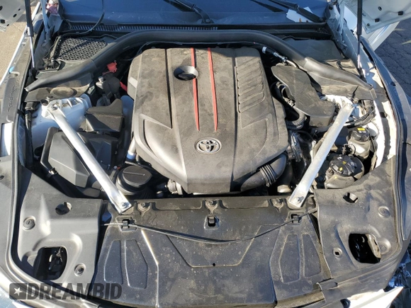 2021 Toyota Supra 3.0 с VIN WZ1DB0C02MW042827, выставлен на аукционе Copart как лот 81323404 с пробегом 35 466 миль миль и Списание • Salvage title. История ставок и продаж доступна на DreamBid. Изображение 13.