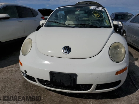 2007 Volkswagen Beetle with VIN 3VWFG31Y47M410557, listed as a Copart auction lot 74986374 with 78,144 mi miles and Salvage Title. Bid and sale history available at DreamBid. Image 5.