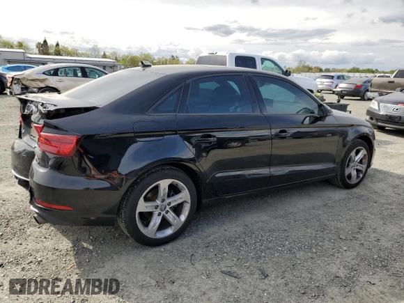 2017 Audi A3 Sedan Premium with VIN WAUB8GFF5H1019443, listed as a Copart auction lot 51184725 with 108,134 mi miles and Salvage Title. Bid and sale history available at carsss.com. Image 3.