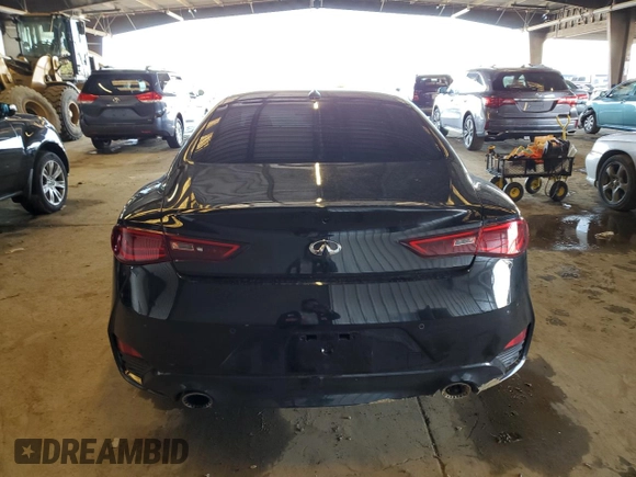 2022 Infiniti Q60 Red Sport 400 with VIN JN1FV7LKXNM660681, listed as a Copart auction lot 48709535 with 8,462 mi miles and Non repairable. Bid and sale history available at DreamBid. Image 6.
