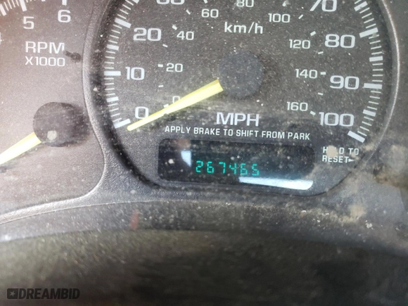 2000 Chevrolet Silverado 1500 with VIN 1GCEK14V7YZ206516, listed as a Copart auction lot 61213624 with 267,465 mi miles and Salvage Title. Bid and sale history available at carsss.com. Image 9.
