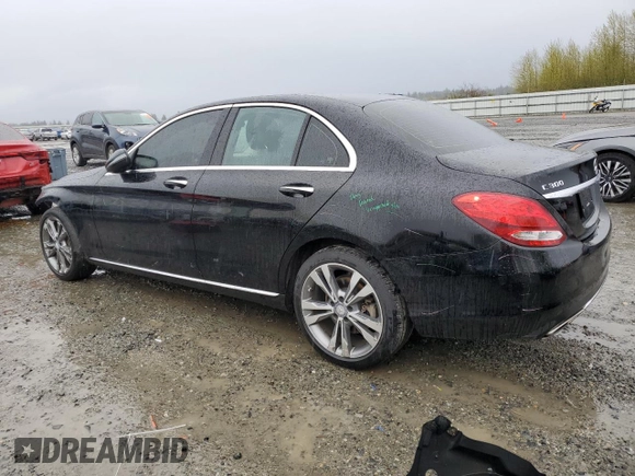 2016 Mercedes-Benz C 300 Luxury with VIN 55SWF4KB6GU155838, listed as a Copart auction lot 52011555 with 90,458 mi miles and Salvage Title. Bid and sale history available at carsss.com. Image 2.