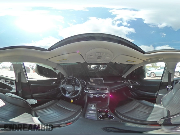 2020 Genesis G70 2.0T with VIN KMTG34LA9LU062884, listed as a Copart auction lot 68301304 with 92,700 mi miles and Salvage Title. Bid and sale history available at carsss.com. Image 13.