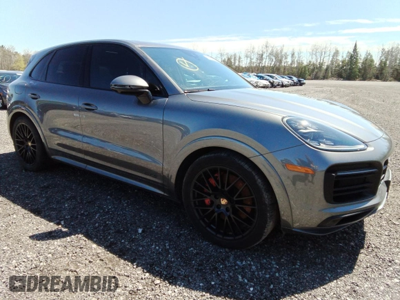 2021 Porsche Cayenne GTS with VIN WP1AG2AY5MDA34724, listed as a Copart auction lot 48800004 with 57,766 mi miles and Clean title. Bid and sale history available at DreamBid. Image 4.