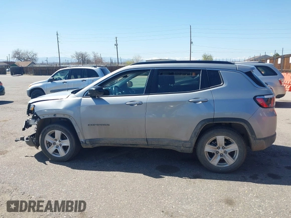 2022 Jeep Compass Latitude with VIN 3C4NJDBB0NT230866, listed as a IAAI auction lot 41979792 with 53,146 mi miles and . Bid and sale history available at DreamBid. Image 14.