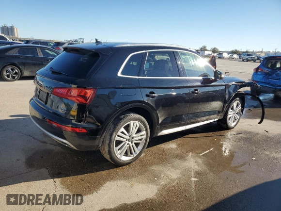 2018 Audi Q5 Premium Plus with VIN WA1BNAFY3J2073828, listed as a Copart auction lot 46827735 with Not Provided miles and Salvage Title. Bid and sale history available at DreamBid. Image 3.
