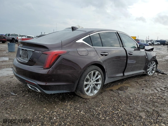 2022 Cadillac CT5 Premium Luxury with VIN 1G6DN5RK5N0111092, listed as a Copart auction lot 86408354 with 0 mi miles and Salvage Title. Bid and sale history available at carsss.com. Image 3.