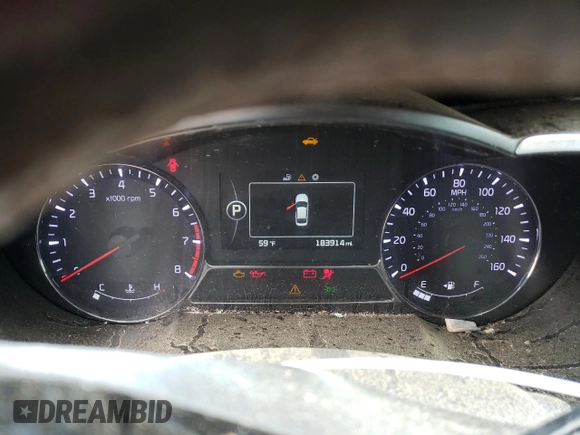 2014 Kia Optima SXL Turbo with VIN 5XXGR4A62EG284722, listed as a Copart auction lot 56189035 with 183,914 mi miles and Salvage title. Bid and sale history available at DreamBid. Image 9.