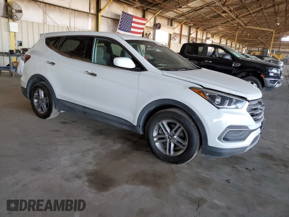 2018 Hyundai Santa Fe 2.4L z VIN 5XYZTDLB2JG550539, wystawiony jako Copart lot #58232955 z przebiegiem 125 810 mil mil oraz Czysty tytuł • Clean title. Historia ofert i sprzedaży dostępna na DreamBid. Obrazek 4.