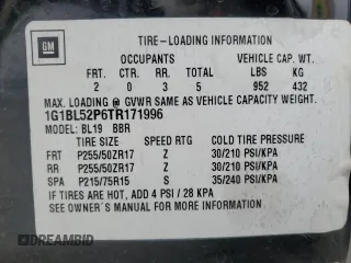 1996 Chevrolet Caprice Classic 1SA Special Value Pkg with VIN 1G1BL52P6TR171996, listed as a Copart auction lot 48194875 with 0 mi miles and Salvage Title. Bid and sale history available at carsss.com. Image 12.