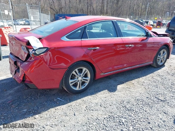2018 Hyundai Sonata SEL with VIN 5NPE34AF5JH700978, listed as a IAAI auction lot 41901786 with 44,624 mi miles. Bid and sale history available at carsss.com. Image 4.