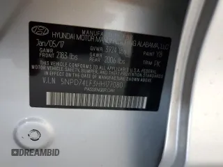 2017 Hyundai Elantra SE z VIN 5NPD74LF3HH177080, wystawiony jako Copart lot #57652195 z przebiegiem 115 567 mil mil oraz Szkoda całkowita • Salvage title. Historia ofert i sprzedaży dostępna na DreamBid. Obrazek 12.