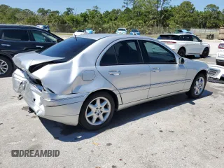 2002 Mercedes-Benz C with VIN WDBRF61J02F202917, listed as a Copart auction lot 50694815 with 59,803 mi miles and Salvage Title. Bid and sale history available at carsss.com. Image 3.