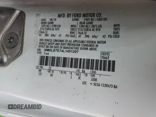 2020 Ford Transit Connect XL with VIN NM0LS7E74L1451207, listed as a Copart auction lot 60245045 with 42,045 mi miles and Salvage title. Bid and sale history available at DreamBid. Image 14.