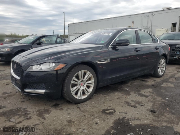 2017 Jaguar XF 35t Premium with VIN SAJBJ4BV0HCY37963, listed as a Copart auction lot 52843965 with 88,477 mi miles and Salvage Title. Bid and sale history available at carsss.com. Image 1.
