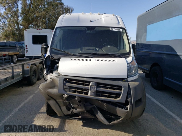2017 Ram ProMaster Cargo with VIN 3C6TRVDG1HE506583, listed as a Copart auction lot 88796535 with Not Provided miles and Salvage Title. Bid and sale history available at carsss.com. Image 5.