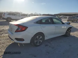 2020 Honda Civic Sedan LX with VIN 19XFC2F62LE004930, listed as a Copart auction lot 46882895 with 136,605 mi miles and Salvage Title. Bid and sale history available at carsss.com. Image 3.