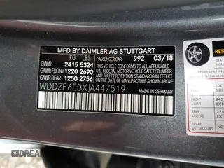 2018 Mercedes-Benz E-Class AMG E 43 with VIN WDDZF6EBXJA447519, listed as a Copart auction lot 86253784 with 45,704 mi miles and Salvage Title. Bid and sale history available at carsss.com. Image 12.
