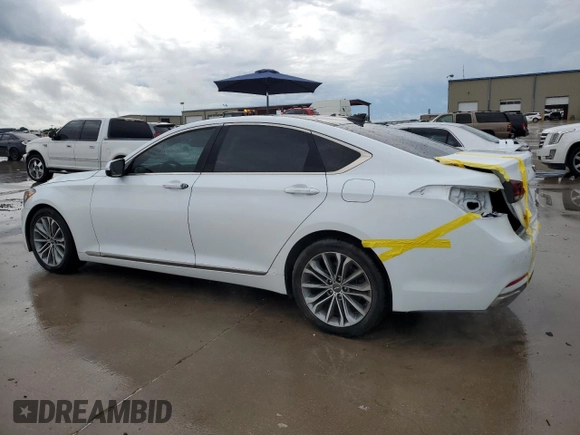 2017 Genesis G80 3.8L with VIN KMHGN4JE3HU172444, listed as a Copart auction lot 55679495 with 101,046 mi miles and Salvage title. Bid and sale history available at DreamBid. Image 2.