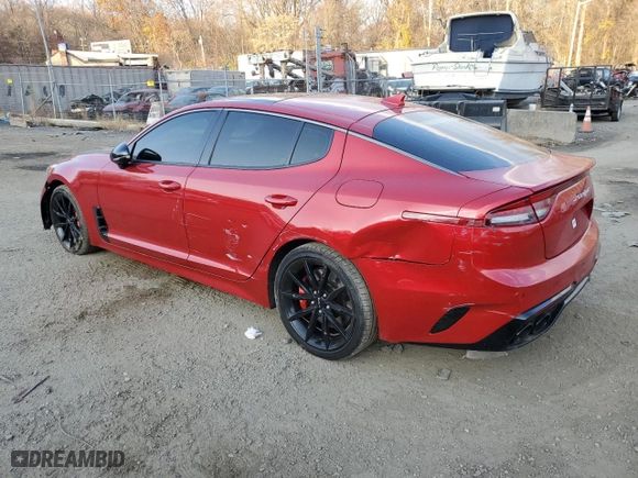2023 Kia Stinger GT2 with VIN KNAE55LC3P6127646, listed as a Copart auction lot 81470704 with 39,527 mi miles and Salvage Title. Bid and sale history available at carsss.com. Image 2.