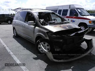 2006 Nissan Quest S Special Edition with VIN 5N1BV28U26N113274, listed as a IAAI auction lot 41211843 with 1 mi miles. Bid and sale history available at carsss.com. Image 1.