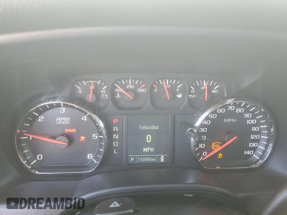 2017 Chevrolet Silverado 1500 Work Truck with VIN 1GCVKNEH8HZ189869, listed as a Copart auction lot 49621585 with 110,956 mi miles and Salvage Title. Bid and sale history available at carsss.com. Image 9.