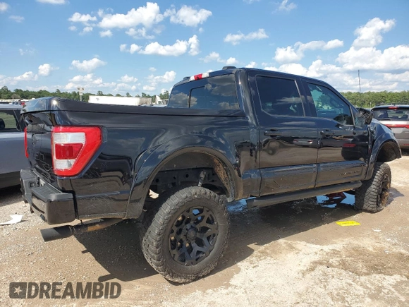 2021 Ford F-150 XL with VIN 1FTFW1E5XMFB70288, listed as a Copart auction lot 52735033 with 35,111 mi miles and Salvage Title. Bid and sale history available at carsss.com. Image 3.