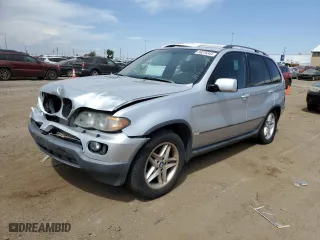 2004 BMW X5 4.4i with VIN 5UXFB53574LV01821, listed as a Copart auction lot 59276344 with 173,718 mi miles and Salvage Title. Bid and sale history available at carsss.com. Image 1.