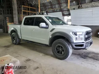 2017 Ford F-150 Raptor with VIN 1FTFW1RG4HFA83875, listed as a Copart auction lot 54001705 with 25,656 mi miles and Salvage Title. Bid and sale history available at carsss.com. Image 4.