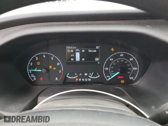 2021 Ford Transit Cargo with VIN 1FTBR1X8XMKA08424, listed as a Copart auction lot 51269995 with 73,918 mi miles and Salvage Title. Bid and sale history available at DreamBid. Image 9.