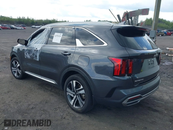 2023 Kia Sorento EX with VIN KNDRHDLG9P5159354, listed as a IAAI auction lot 42559220 with 34,733 mi miles and . Bid and sale history available at DreamBid. Image 3.