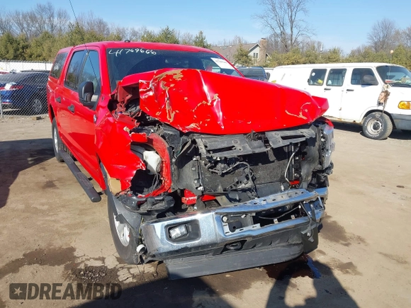 2017 Ford F-150 XL with VIN 1FTEW1EF0HKD97975, listed as a IAAI auction lot 41769666 with 120,697 mi miles. Bid and sale history available at carsss.com. Image 1.