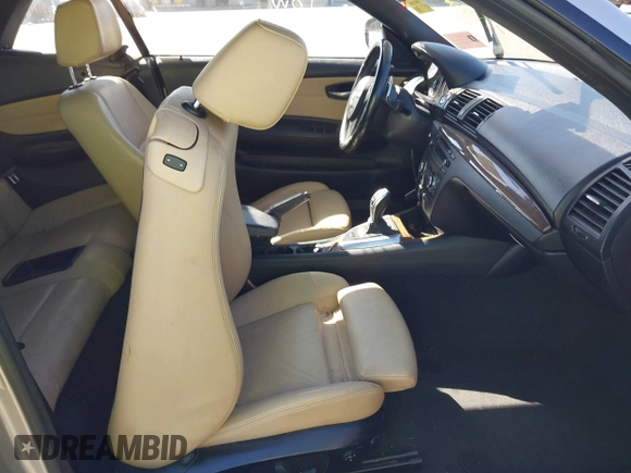 2012 BMW 1 Series 135i with VIN WBAUN7C53CVM26496, listed as a IAAI auction lot 41627261 with 104,568 mi miles and . Bid and sale history available at DreamBid. Image 5.