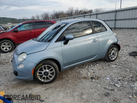 2013 FIAT 500 Pop with VIN 3C3CFFAR8DT530905, listed as a Copart auction lot 48082055 with 106,878 mi miles and Salvage Title. Bid and sale history available at carsss.com. Image 1.