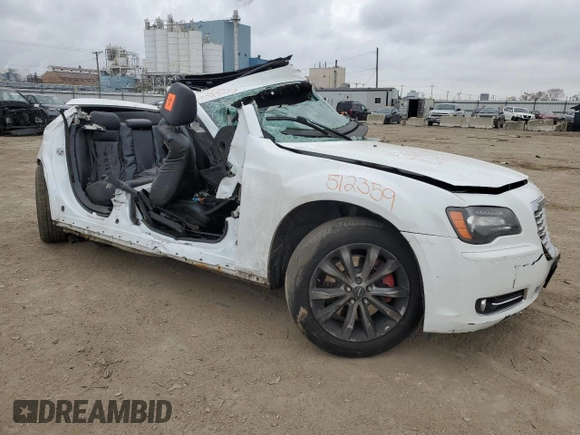2014 Chrysler 300 with VIN 2C3CCAGG1EH283996, listed as a Copart auction lot 84528094 with 0 mi miles and Salvage Title. Bid and sale history available at carsss.com. Image 4.