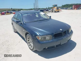2002 BMW 7 Series 745i with VIN WBAGL63462DP50504, listed as a IAAI auction lot 41698849 with 128,939 mi miles. Bid and sale history available at carsss.com. Image 1.