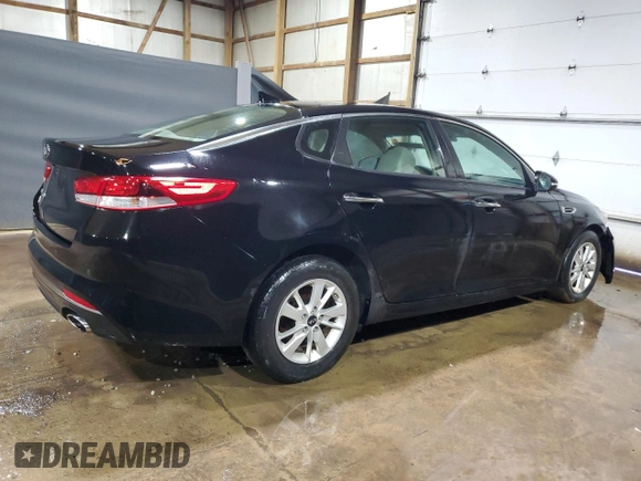 2018 Kia Optima LX with VIN 5XXGT4L33JG248245, listed as a Copart auction lot 56756935 with 88,389 mi miles and Clean title. Bid and sale history available at DreamBid. Image 3.