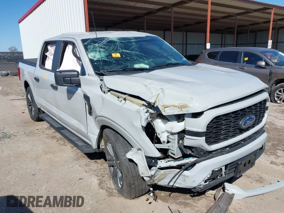 2023 Ford F-150 XL with VIN 1FTEW1C56PKE37212, listed as a IAAI auction lot 41752527 with 1 mi miles. Bid and sale history available at carsss.com. Image 1.