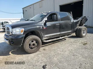 2008 Dodge 3500 Laramie with VIN 3D3MX49A98G105344, listed as a Copart auction lot 74003044 with 183,844 mi miles and Salvage Title. Bid and sale history available at DreamBid. Image 1.