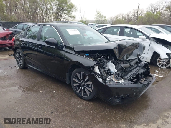 2024 Honda Civic Sedan EX with VIN 2HGFE1F71RH338636, listed as a IAAI auction lot 41905247 with 1,152 mi miles. Bid and sale history available at carsss.com. Image 1.