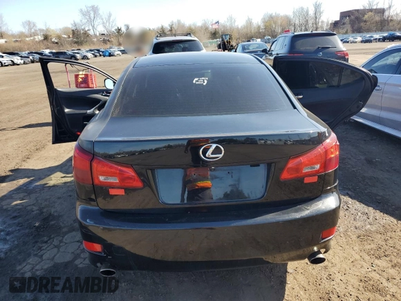 2006 Lexus IS 250 with VIN JTHCK262X62005472, listed as a Copart auction lot 52777295 with 148,259 mi miles and Salvage Title. Bid and sale history available at DreamBid. Image 6.