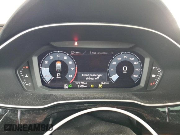 2023 Audi Q3 S line Premium with VIN WA1DECF31P1104632, listed as a Copart auction lot 50983105 with 17,579 mi miles and Salvage title. Bid and sale history available at DreamBid. Image 9.