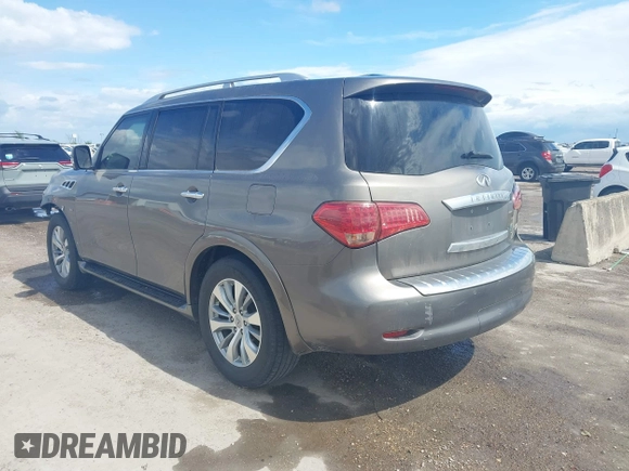 2017 Infiniti QX80 with VIN JN8AZ2NF8H9644800, listed as a IAAI auction lot 41898790 with 129,262 mi miles. Bid and sale history available at carsss.com. Image 3.