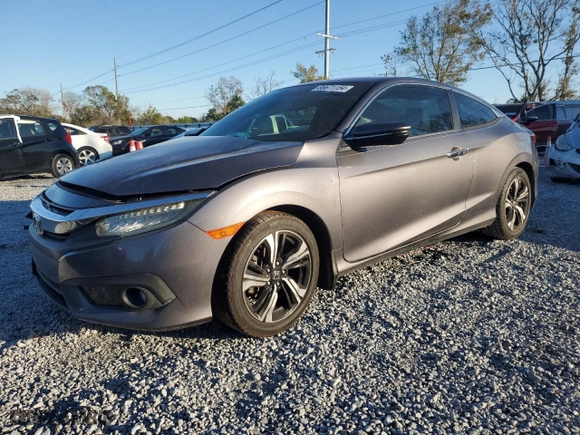 2017 Honda Civic Coupe Touring with VIN 2HGFC3B93HH359284, listed as a Copart auction lot 85671154 with 0 mi miles and Salvage Title. Bid and sale history available at carsss.com. Image 1.
