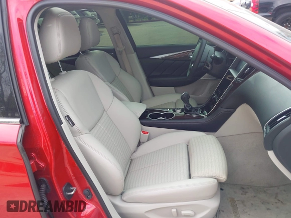 2017 Infiniti Q50 Red Sport 400 with VIN JN1FV7AR4HM870570, listed as a IAAI auction lot 41510557 with 1 mi miles. Bid and sale history available at carsss.com. Image 5.